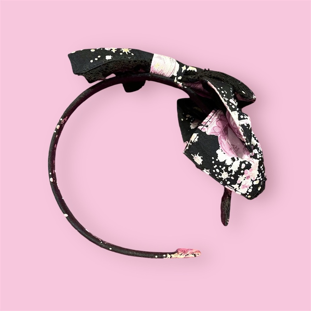 Floral Black and Pink Lolita Headband
